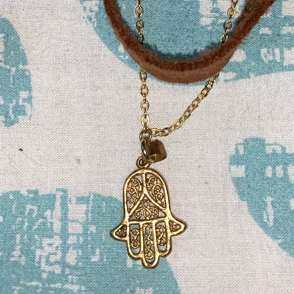 Hamsa Hand Necklace - Picture 2 of 2